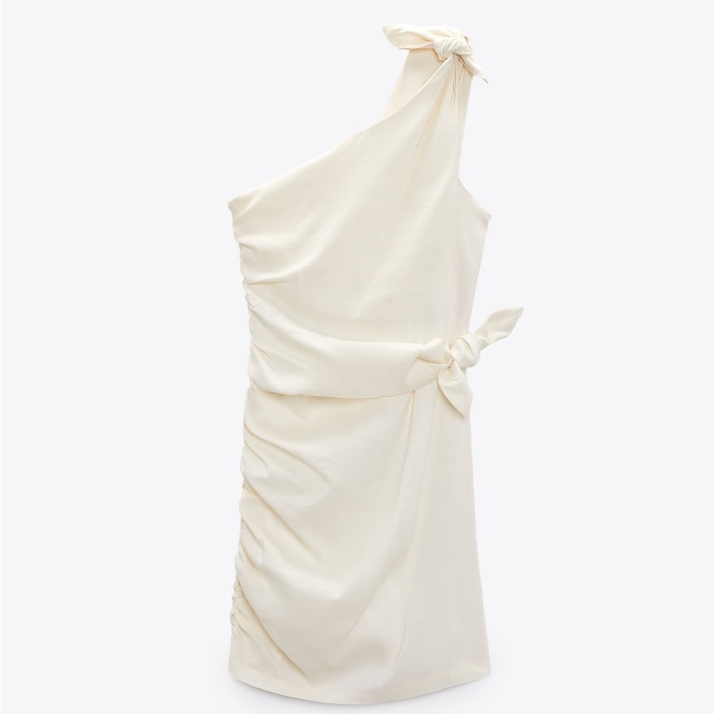 ASYMMETRICAL DRESS WITH TIES Zara